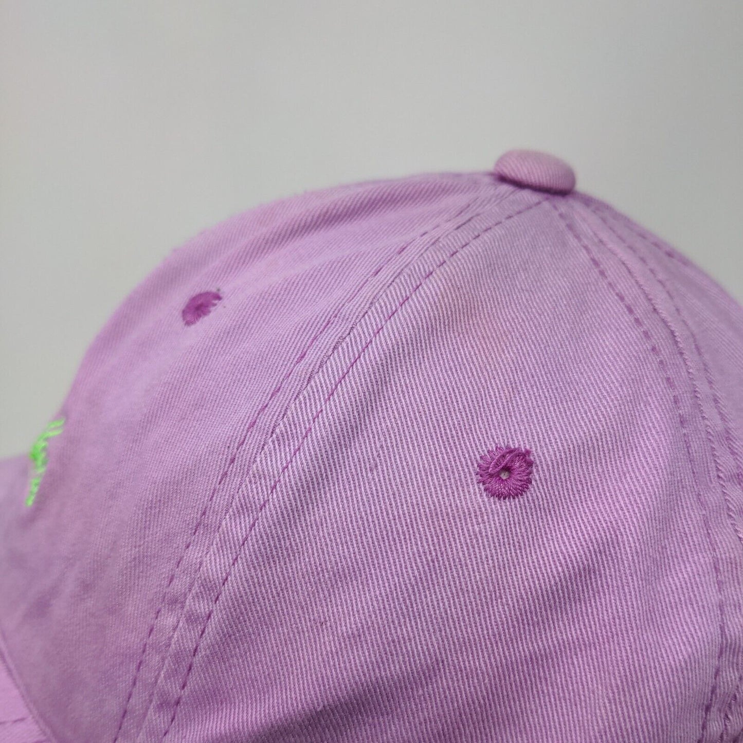 Sea Island Slideback Hat Purple OSFM Adjustable Embroidered 6 Panel Outdoor Cap