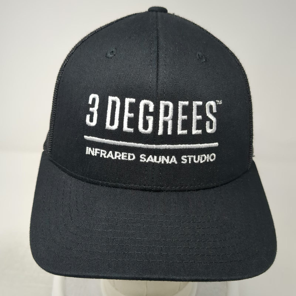Yupoong Trucker Hat Black One Size 3 Degrees Infrared Sauna Studio Snapback Mesh