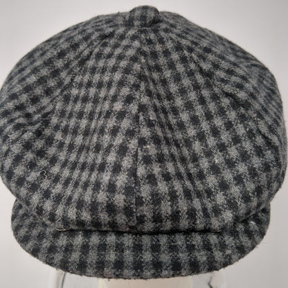 Newhattan Newsboy Cap Multicolor Small Gingham Lightweight Wool Blend