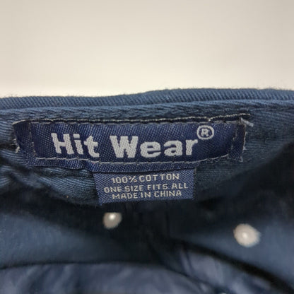 MECOP Strapback Hat Blue One Size Adjustable Solid 6 Panel Hit Wear