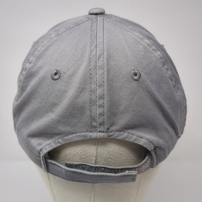 Unbranded Strapback Hat Gray One Size Solid Adjustable Blank Outdoor