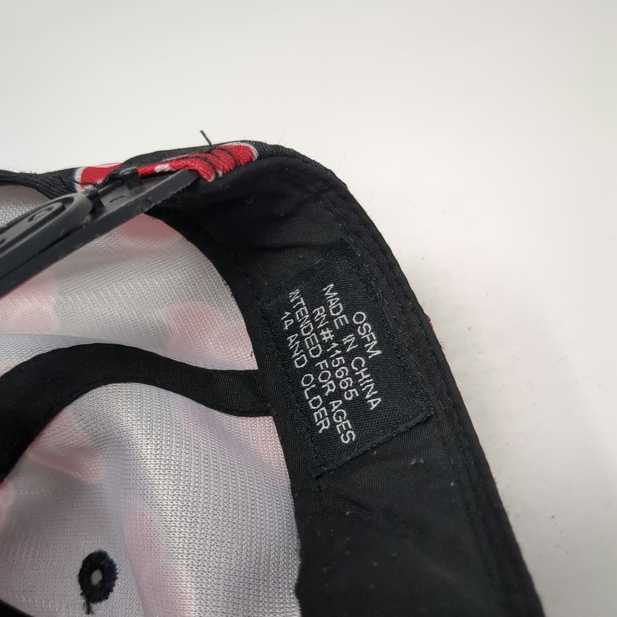 Naruto Shippuden Snapback Hat Black Red White One Size Akatsuki Cloud Print