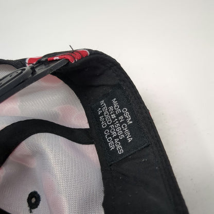 Naruto Shippuden Snapback Hat Black Red White One Size Akatsuki Cloud Print