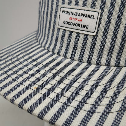 Primitive 5 Panel Blue White One Size Hickory Stripe Strapback Skateboarding Hat
