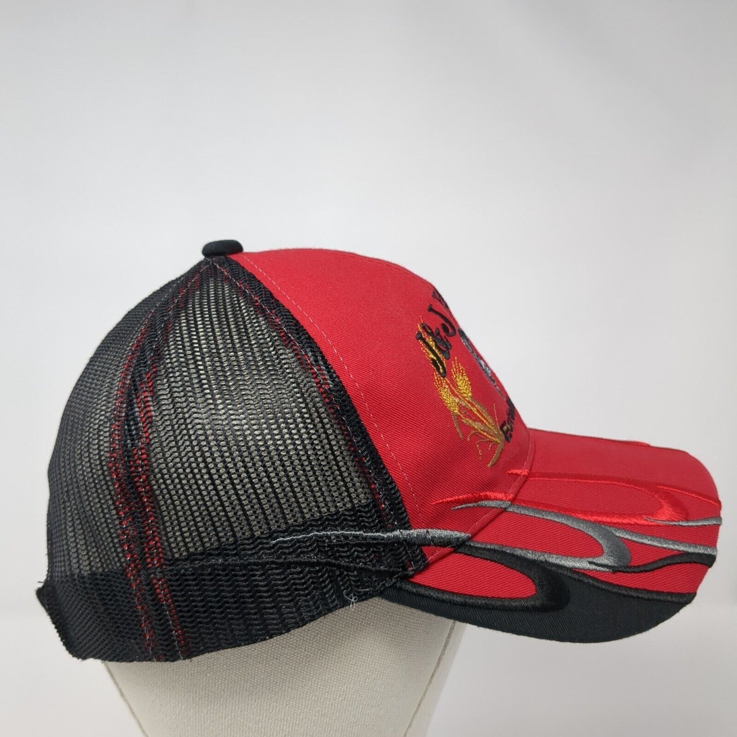 J&J Farms Estelline, SD Strapback Trucker Hat Red One Size Mesh Back