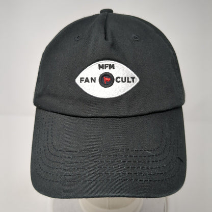 MFM Fan Cult Snapback Hat Black One Size Adjustable Embroidered Vented Holes
