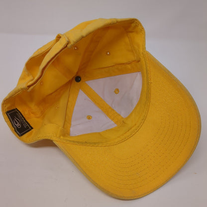 NA Strapback Hat Yellow One Size Solid Adjustable 6 Panel Outdoor Cap