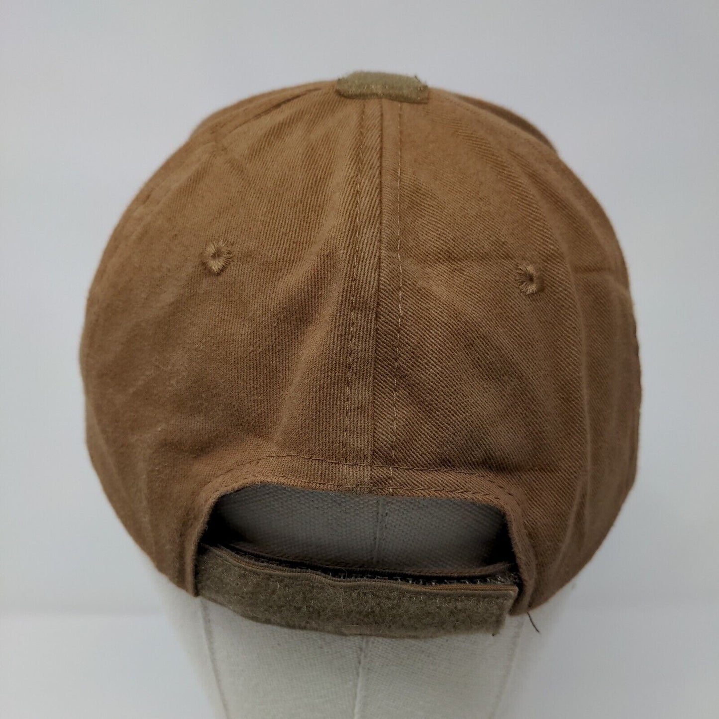 USA Flag Voodoo Tactical Strapback Hat Brown OSFA Adjustable Patriotic 6 Panel