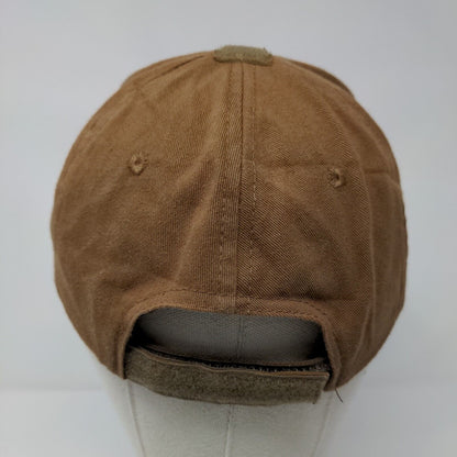 USA Flag Voodoo Tactical Strapback Hat Brown OSFA Adjustable Patriotic 6 Panel