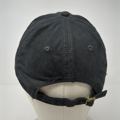 Unbranded Slideback Hat Black One Size Adjustable Vented Holes 6 Panel Blank