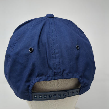 Golf Patch Snapback Hat Blue One Size Adjustable Solid Vent Holes