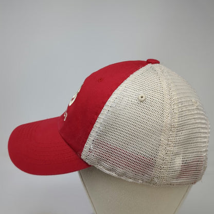 Utah Utes NCAA Captivating Trucker Hat Red Beige One Size Mesh Back Snapback