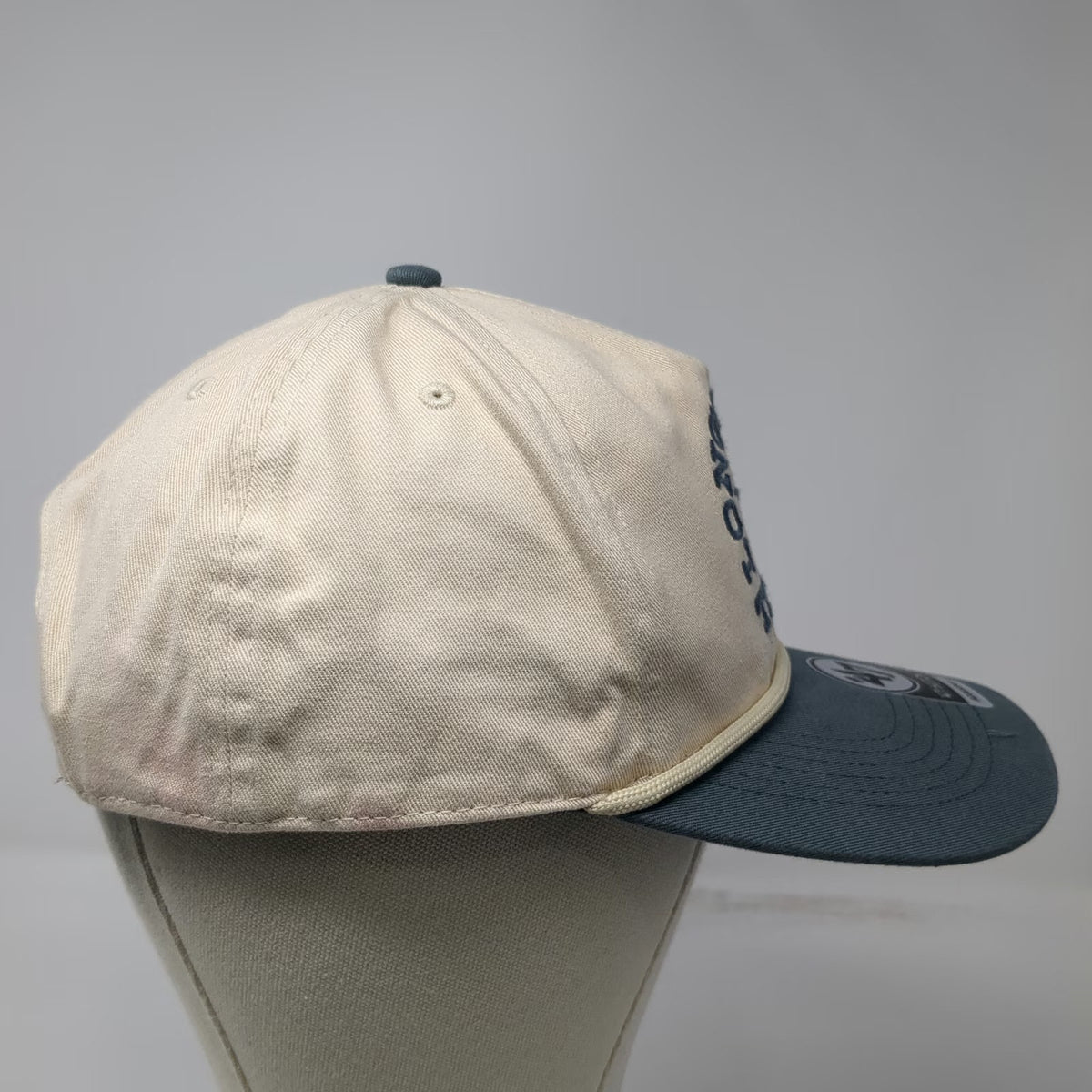 Texas Longhorns NCAA '47 5 Panel Beige Blue OSFM Snapback Rope Adjustable Hat