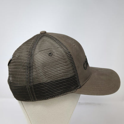 Carhartt Trucker Hat Brown One Size Mesh Snapback Embroidered Logo Workwear Cap