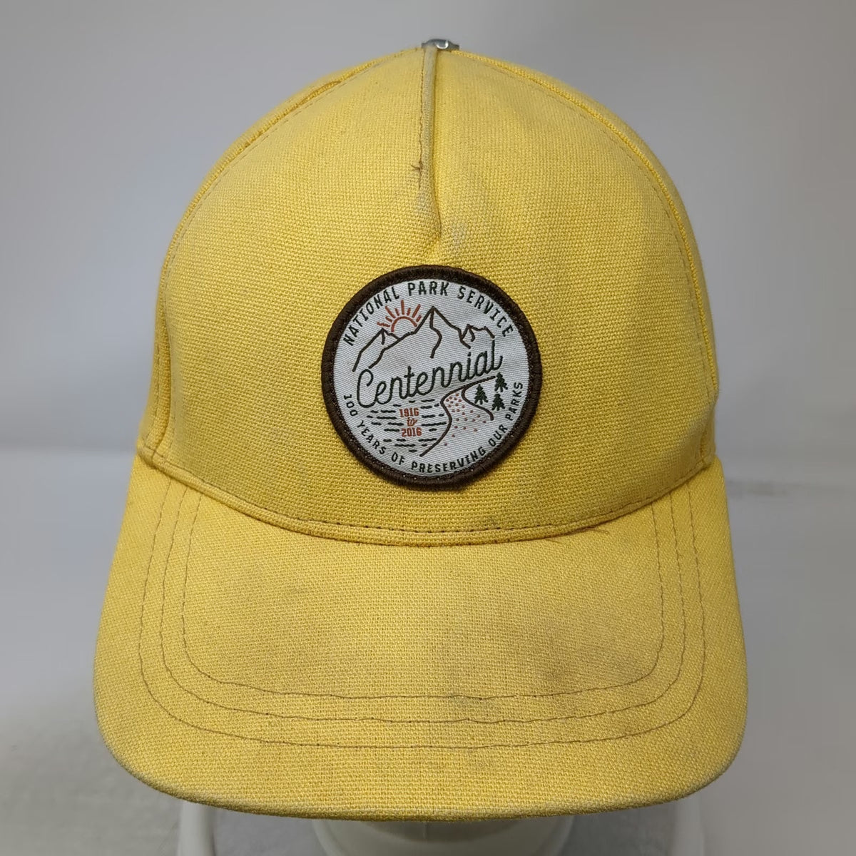 REI 5 Panel Yellow Hat One Size National Park Service Centennial Snapback Cotton