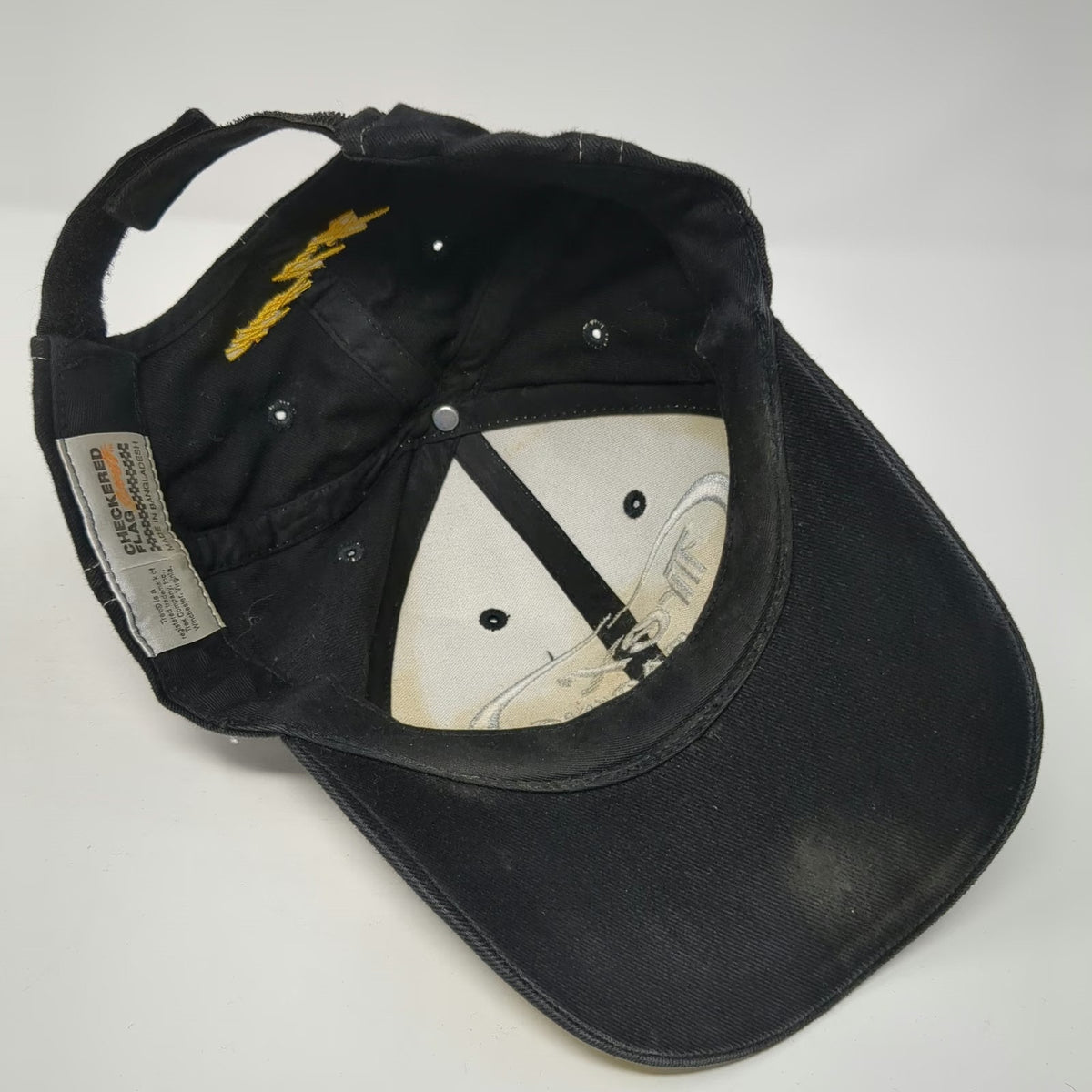 Checkered Flag Black Trex Baseball Cap Hat Matt Kenseth Racing 17 Signature