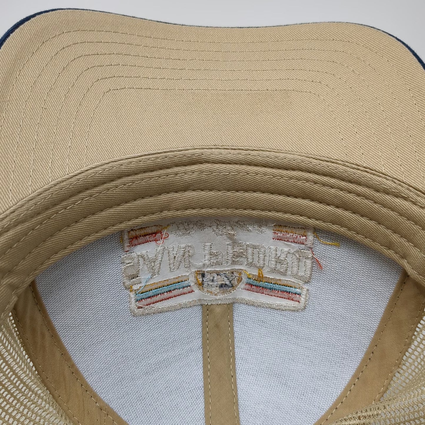Fahrenheit Headwear Trucker Hat Blue One Size San Pedro Belize Mesh Back Patch
