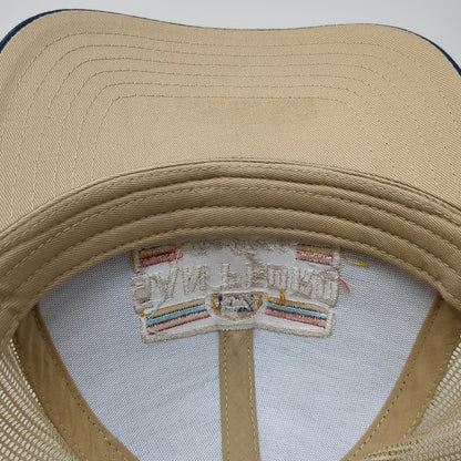 Fahrenheit Headwear Trucker Hat Blue One Size San Pedro Belize Mesh Back Patch