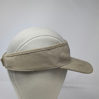 Captain Travel Arizona State Visor Beige One Size Cotton Strapback Logo Hat