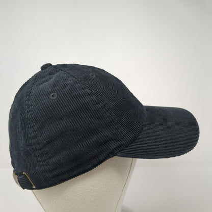 Newhattan Slideback Corduroy Hat Black One Size Adjustable 100% Cotton