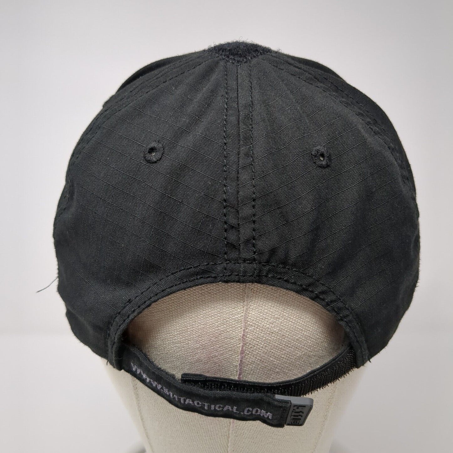 5.11 Tactical 2012 Strapback Hat Black One Size Adjustable Embroidered