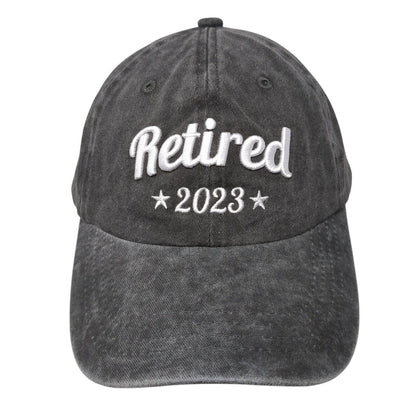 Retired 2023 Slideback Hat Gray One Size Adjustable Embroidered 6 Panel Cotton