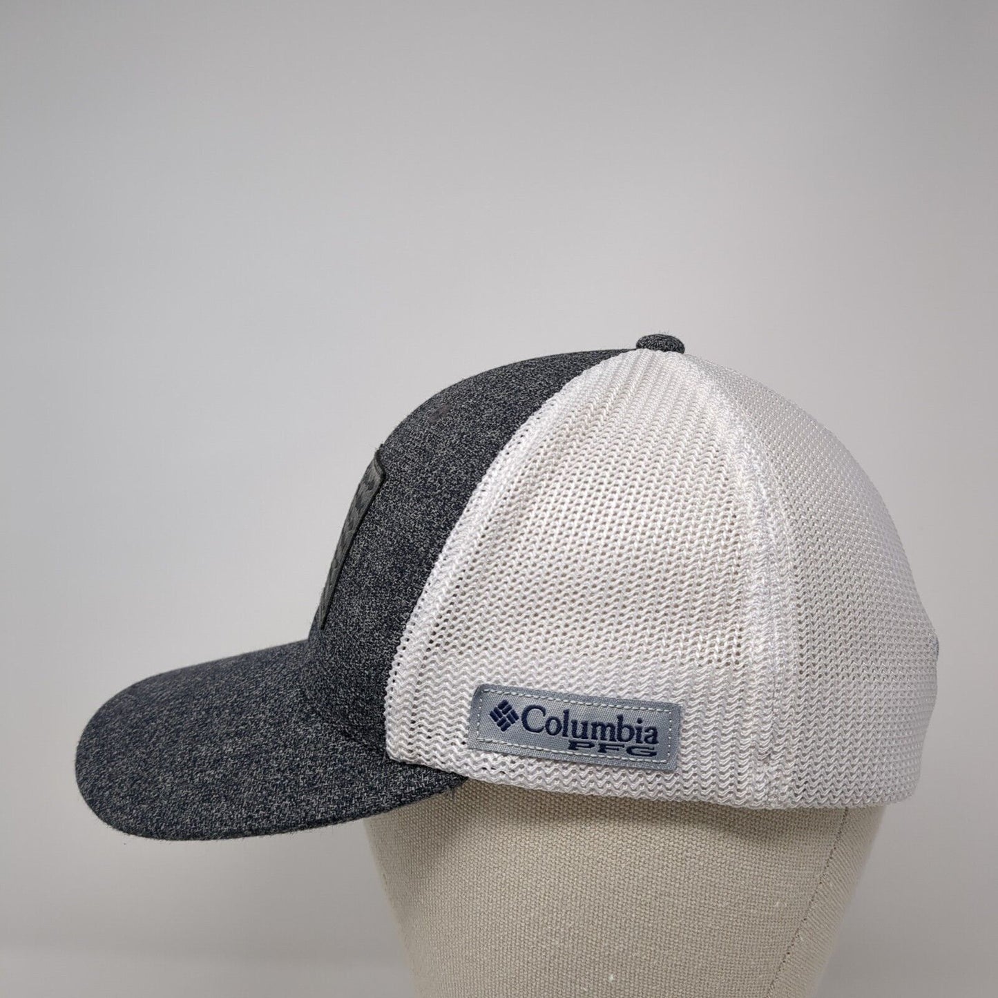 Columbia PFG Fish Flag Patch Fitted Trucker Hat Multi S/M Mesh Back