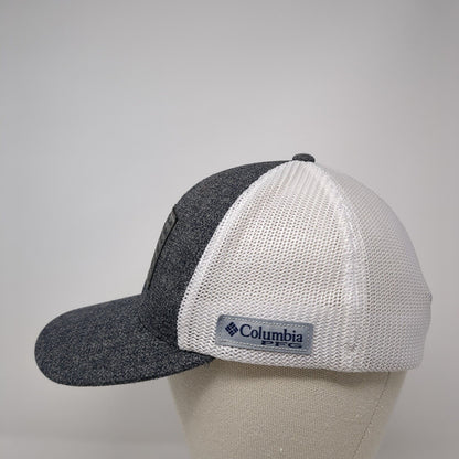 Columbia PFG Fish Flag Patch Fitted Trucker Hat Multi S/M Mesh Back
