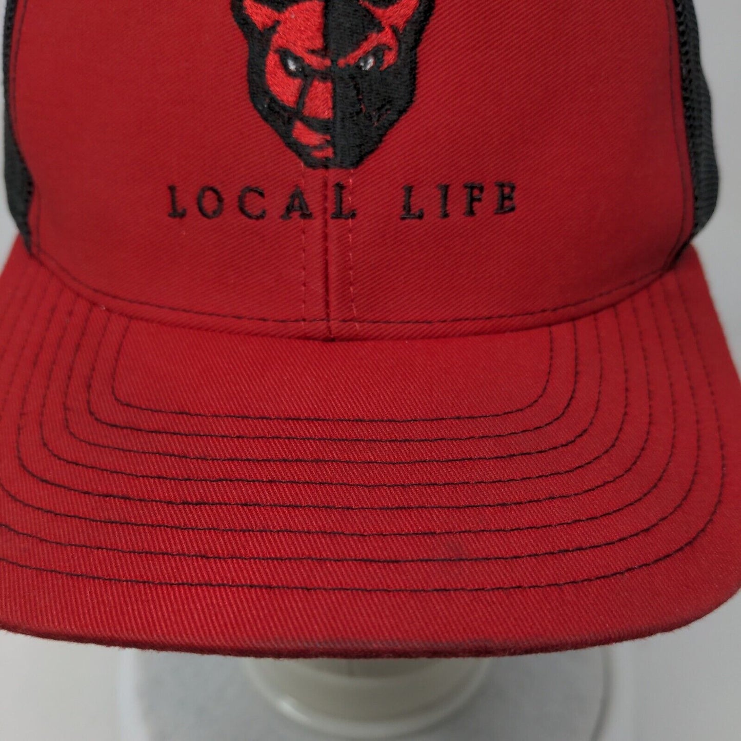 Local Life Snapback Mesh Back Trucker Hat Multi One Size Colorblock