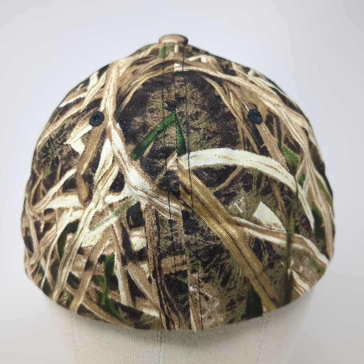 Flexfit Baseball Cap Brown XL Mossy Oak Blades Camo Roadrunner Glass Logo Hat