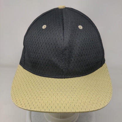 Richardson Fitted Hat Black Size 7 3/8 Breathable Vented Holes 6 Panel Blank