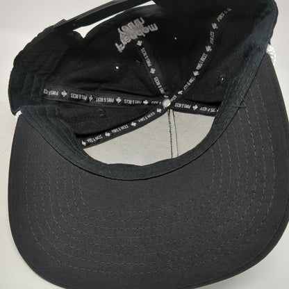 Pins & Aces 5 Panel Black One Size Hat Freedom Youth Rope Snapback Logo Golf