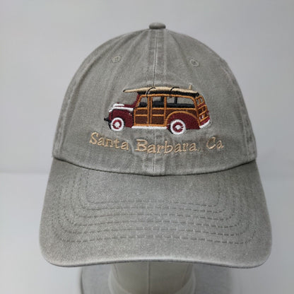 Santa Barbara CA Car Strapback Hat Tan One Size Embroidered Fahrenheit