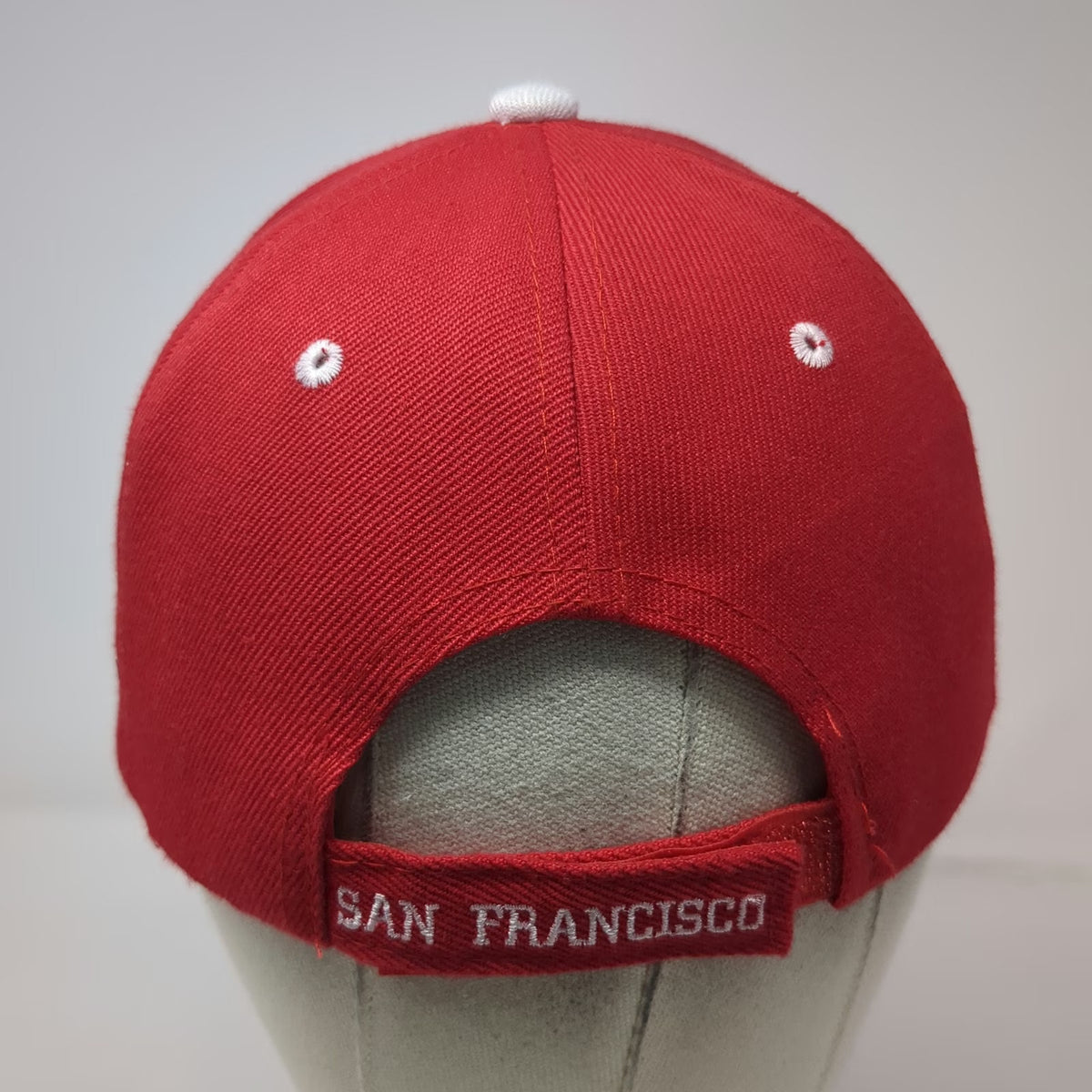 Lanza San Francisco Baseball Cap Red White One Size Hat Script Embroidered Brim