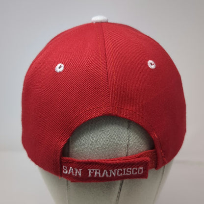 Lanza San Francisco Baseball Cap Red White One Size Hat Script Embroidered Brim