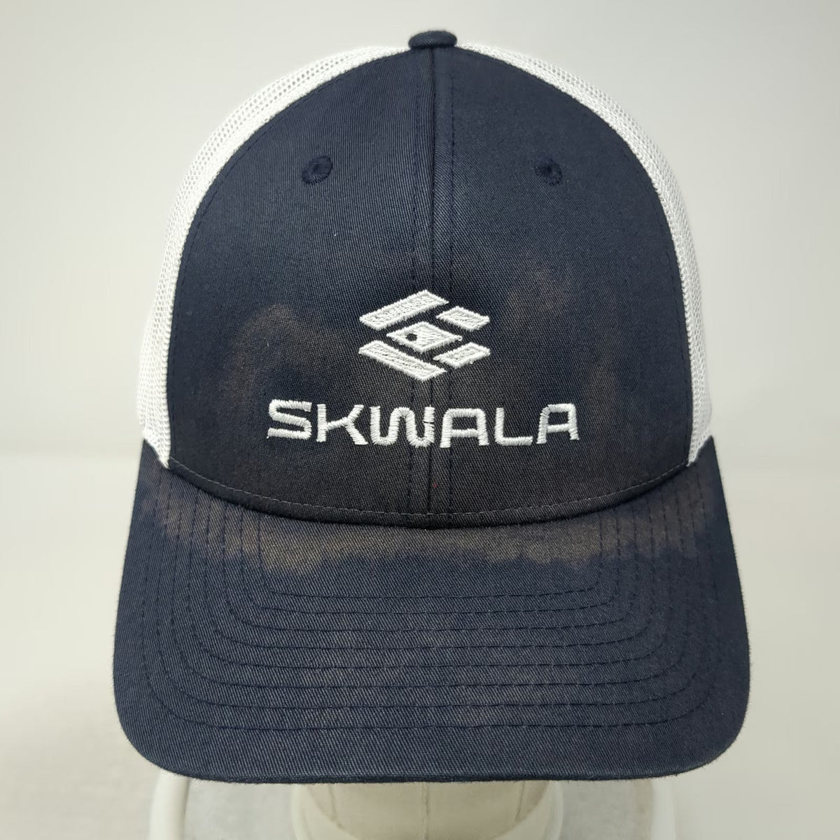 Richardson Trucker Hat Blue L Skwala Fly Fishing Logo Snapback Mesh Curved Brim