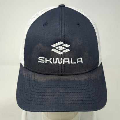 Richardson Trucker Hat Blue L Skwala Fly Fishing Logo Snapback Mesh Curved Brim