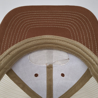 Western Trailers Boise ID Snapback Trucker Hat Brown One Size Mesh Back