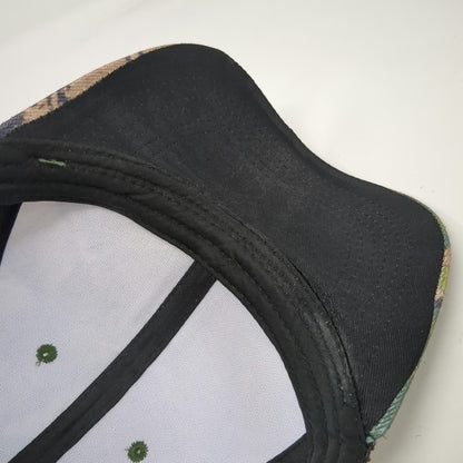 Trucker Hat Green Camo One Size Working on Dying Power Lines Graphic Mesh Back