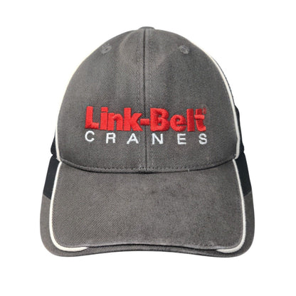Link-Belt Cranes Strapback Trucker Hat Gray One Size Mesh Back