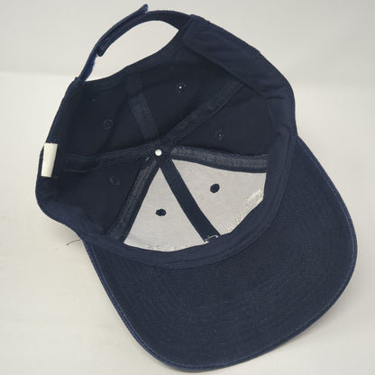 Swan Net Ltd Strapback Baseball Cap Blue One Size Adjustable Embroidered Cotton