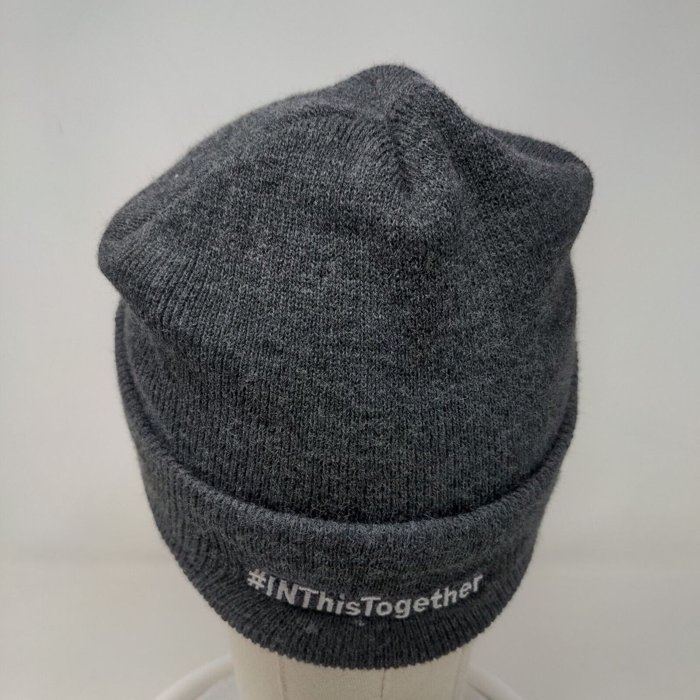 Cap America Men's Knit Beanie Hat Gray IU Health Hospital Embroidered Logo