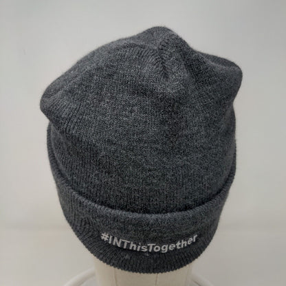 Cap America Men's Knit Beanie Hat Gray IU Health Hospital Embroidered Logo