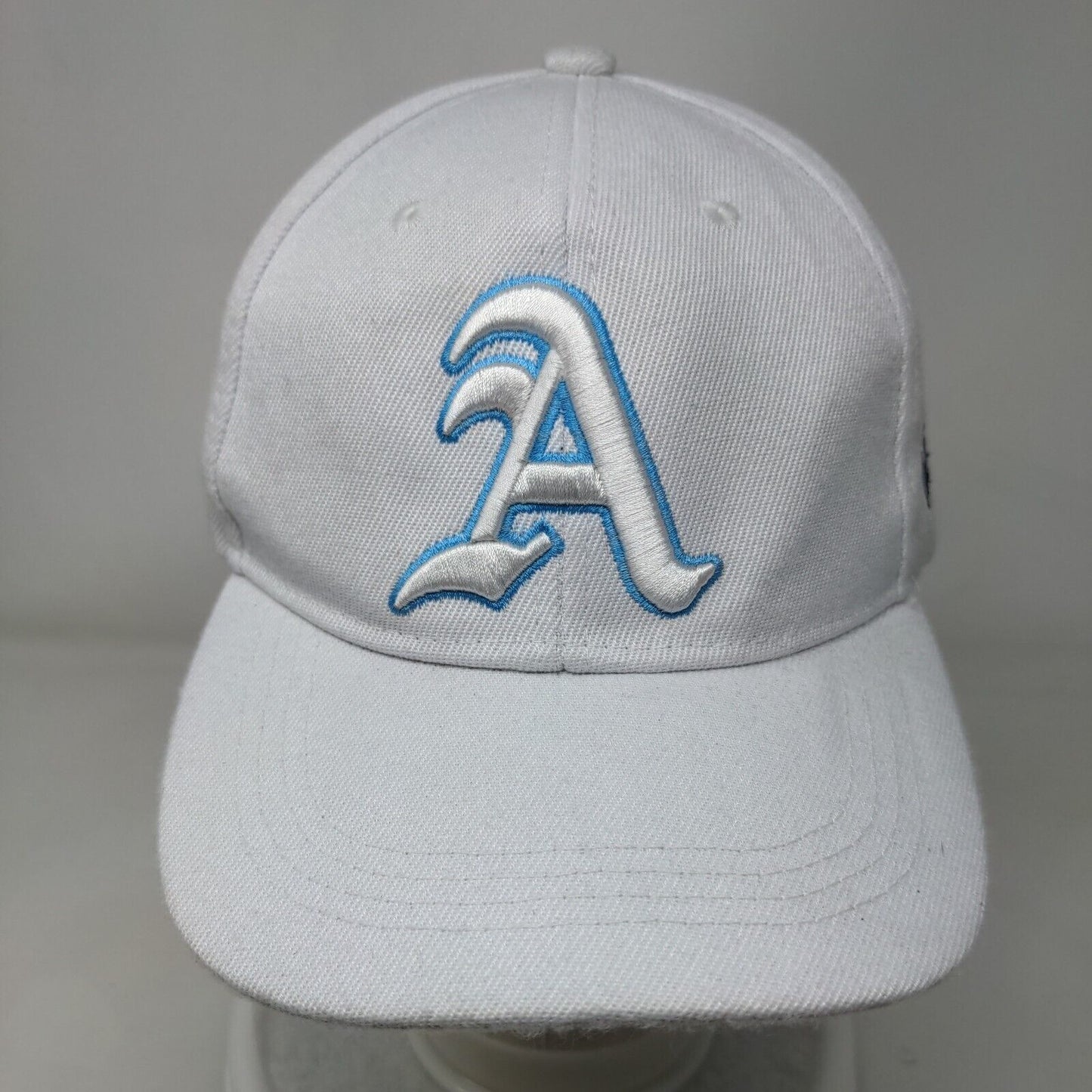 Letter A Slideback Hat White One Size Embroidered Oh Whale 6 Panel