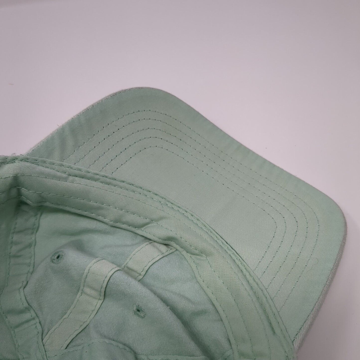 Unbranded Strapback Hat Green One Size Adjustable Vented Holes 6 Panel Blank