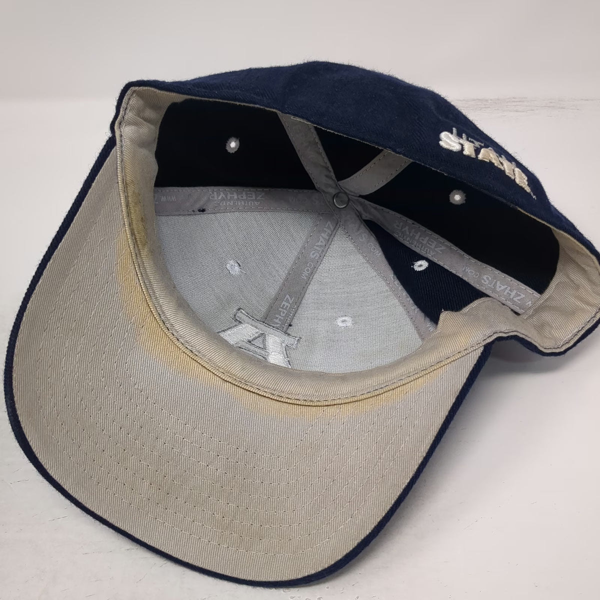 Utah State Aggies NCAA Zephyr Blue 7 1/4 Cap Hat Wool Blend Embroidered Logo