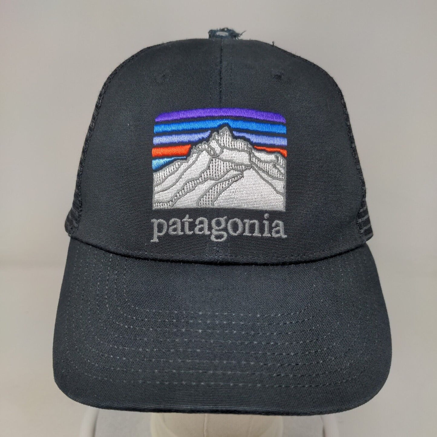Patagonia Line Logo Ridge LoPro Snapback Mesh Back Trucker Hat Black All
