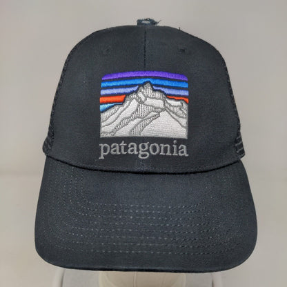 Patagonia Line Logo Ridge LoPro Snapback Mesh Back Trucker Hat Black All