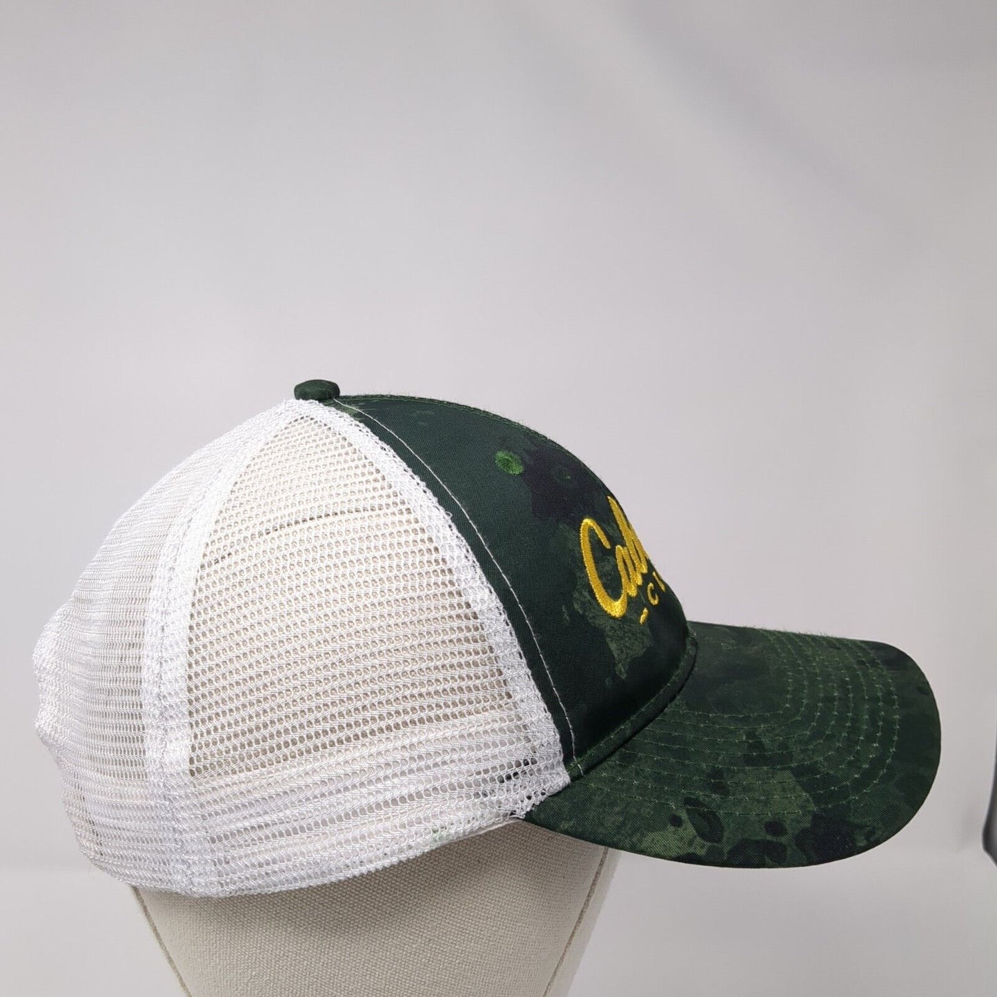 Cabela's Club Snapback Trucker Hat Green One Size Mesh Back Embroidered