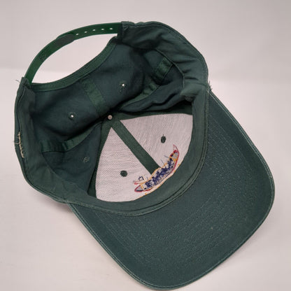 San Antonio Snapback Hat Green One Size Adjustable Embroidered 6 Panel